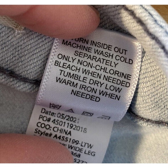 NEW LOGO by Lori Goldstein High Rise Jeans Size 2 Tall Wide Leg Cropped - Picture 6 of 11